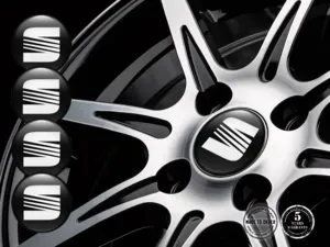 Seat Pegatina de Silicona Edición Calcomanías de Aro Premium
